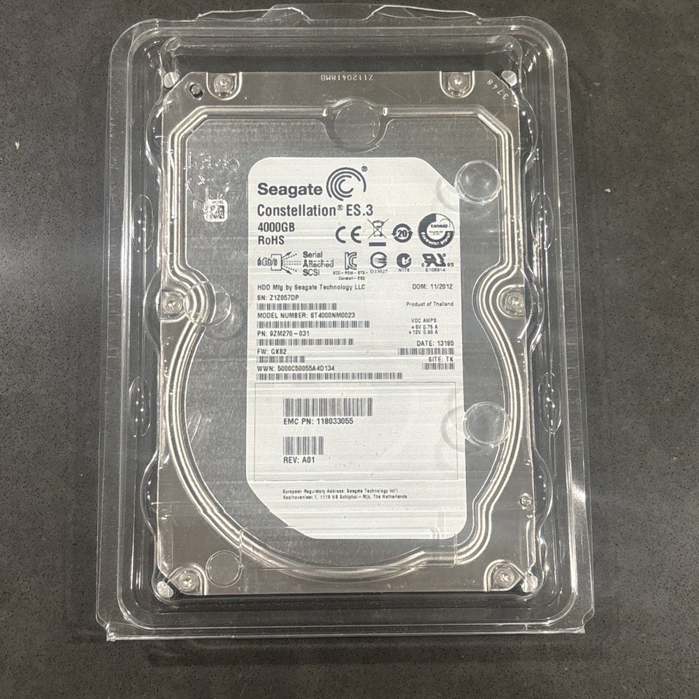 Seagate Constellation ES.3 4TB SAS 3.5 in Enterprise HDD | ST4000NM0033